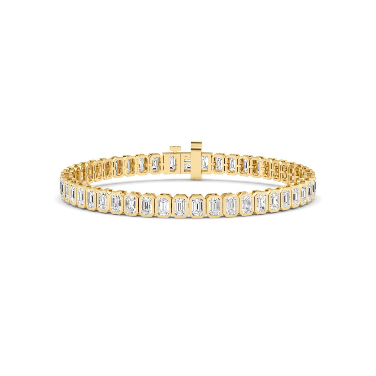 Yellow Gold / 8.29ct Lab Grown Diamond Bezel Bracelet