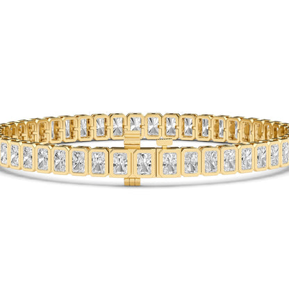 Yellow Gold / 7.70ct Lab Grown Diamond Bezel Bracelet