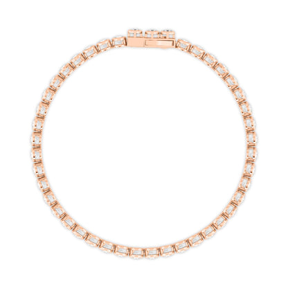 Rose Gold / 5.10ct Lab Grown Diamond Bezel Bracelet