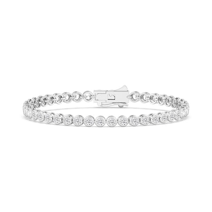 White Gold / 5.10ct Lab Grown Diamond Bezel Bracelet