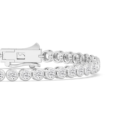 White Gold / 5.10ct Lab Grown Diamond Bezel Bracelet