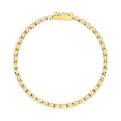 Yellow Gold / 5.10ct Lab Grown Diamond Bezel Bracelet