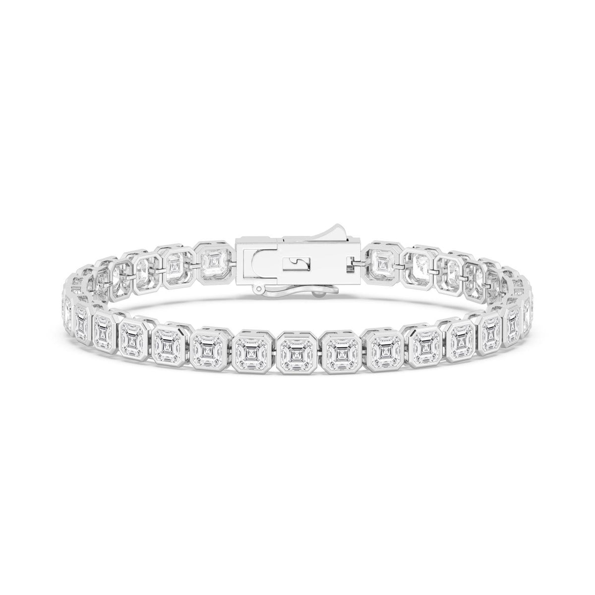 White Gold / 17.61ct Lab Grown Diamond Bezel Bracelet