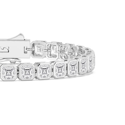 White Gold / 17.61ct Lab Grown Diamond Bezel Bracelet