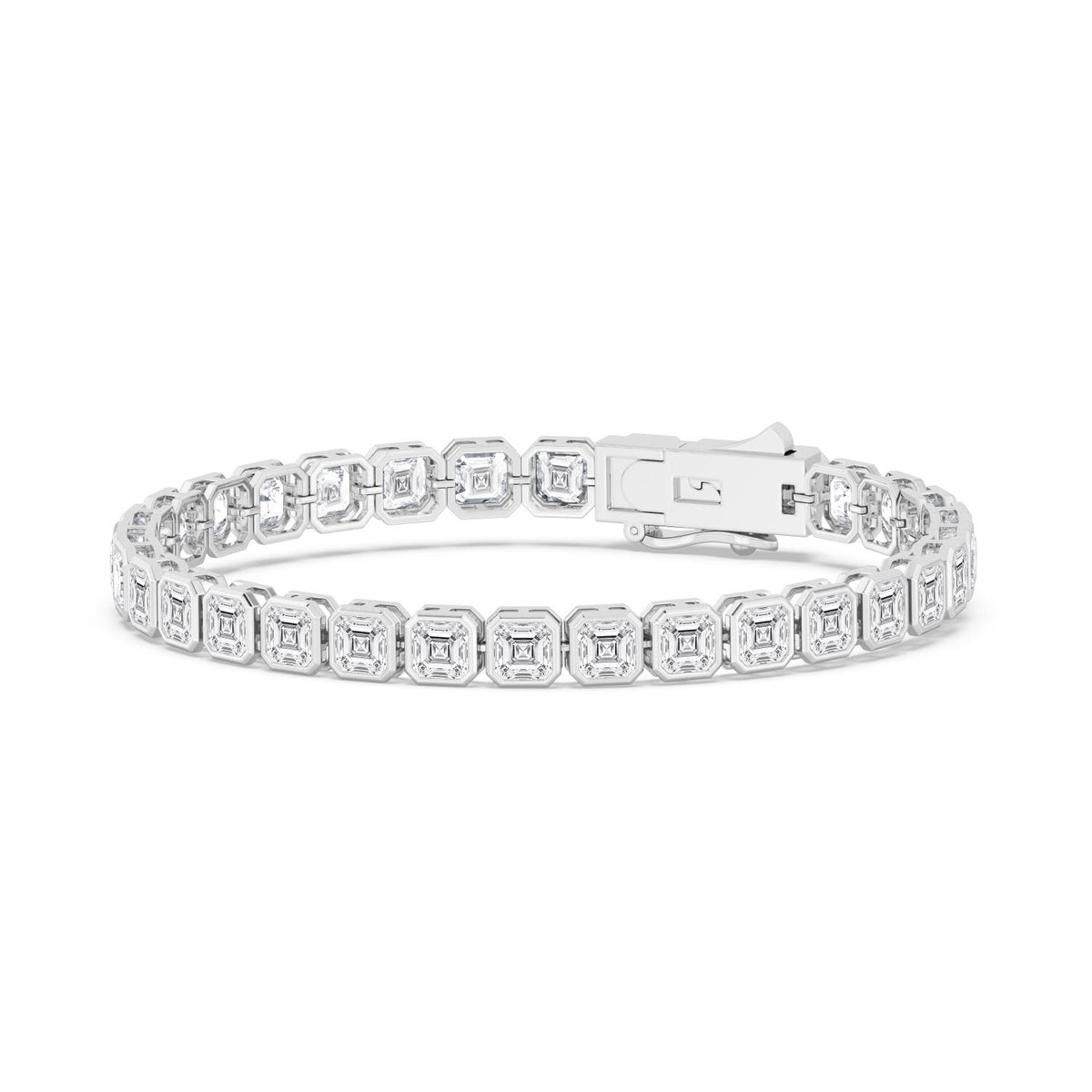 White Gold / 17.61ct Lab Grown Diamond Bezel Bracelet