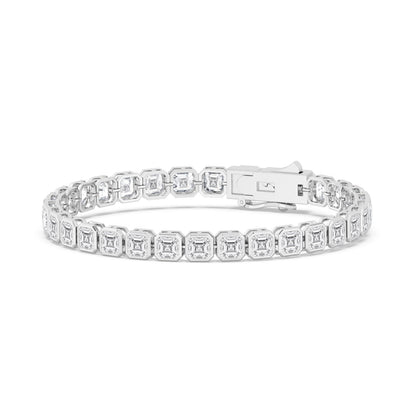 White Gold / 17.61ct Lab Grown Diamond Bezel Bracelet