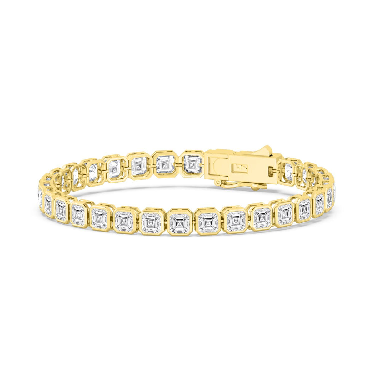 Yellow Gold / 17.61ct Lab Grown Diamond Bezel Bracelet