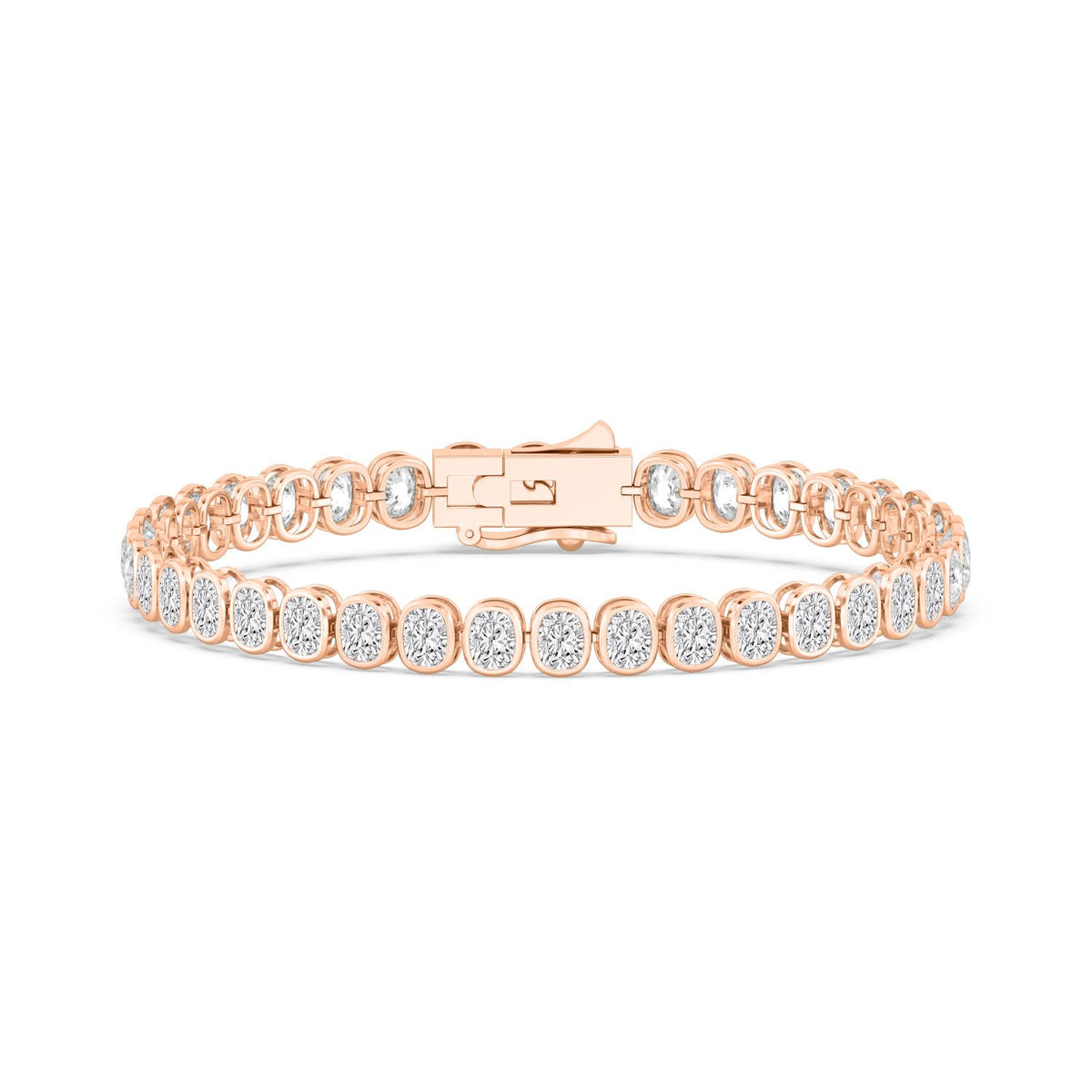 Rose Gold / 11.00ct Lab Grown Diamond Bezel Bracelet