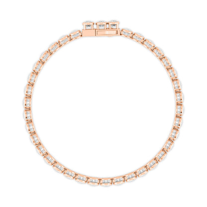 Rose Gold / 11.00ct Lab Grown Diamond Bezel Bracelet