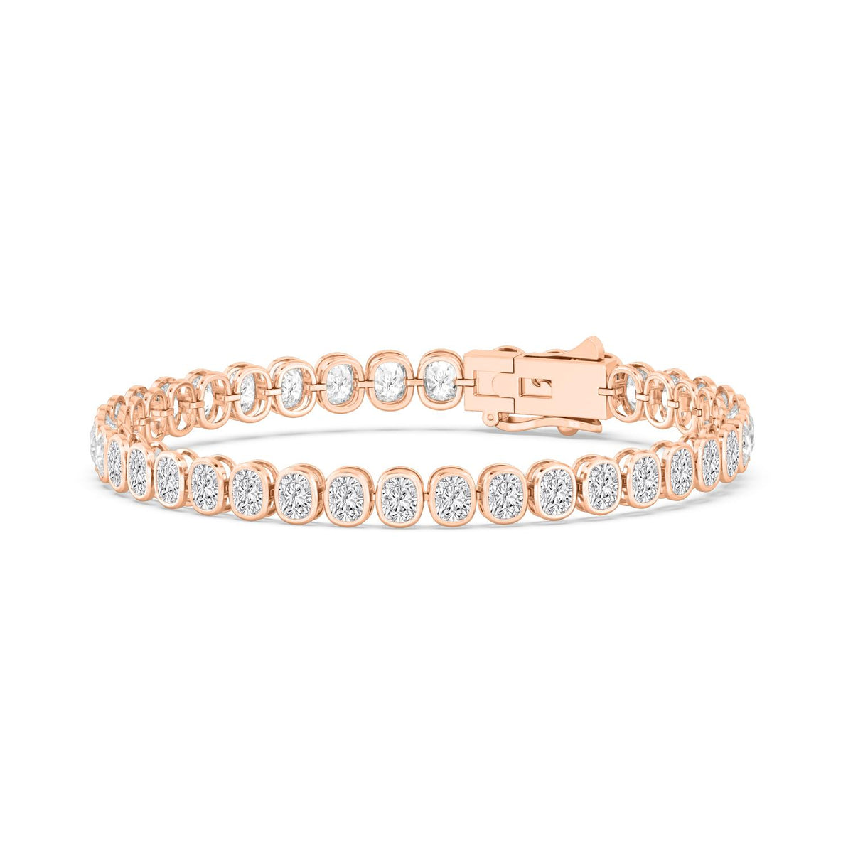 Rose Gold / 11.00ct Lab Grown Diamond Bezel Bracelet