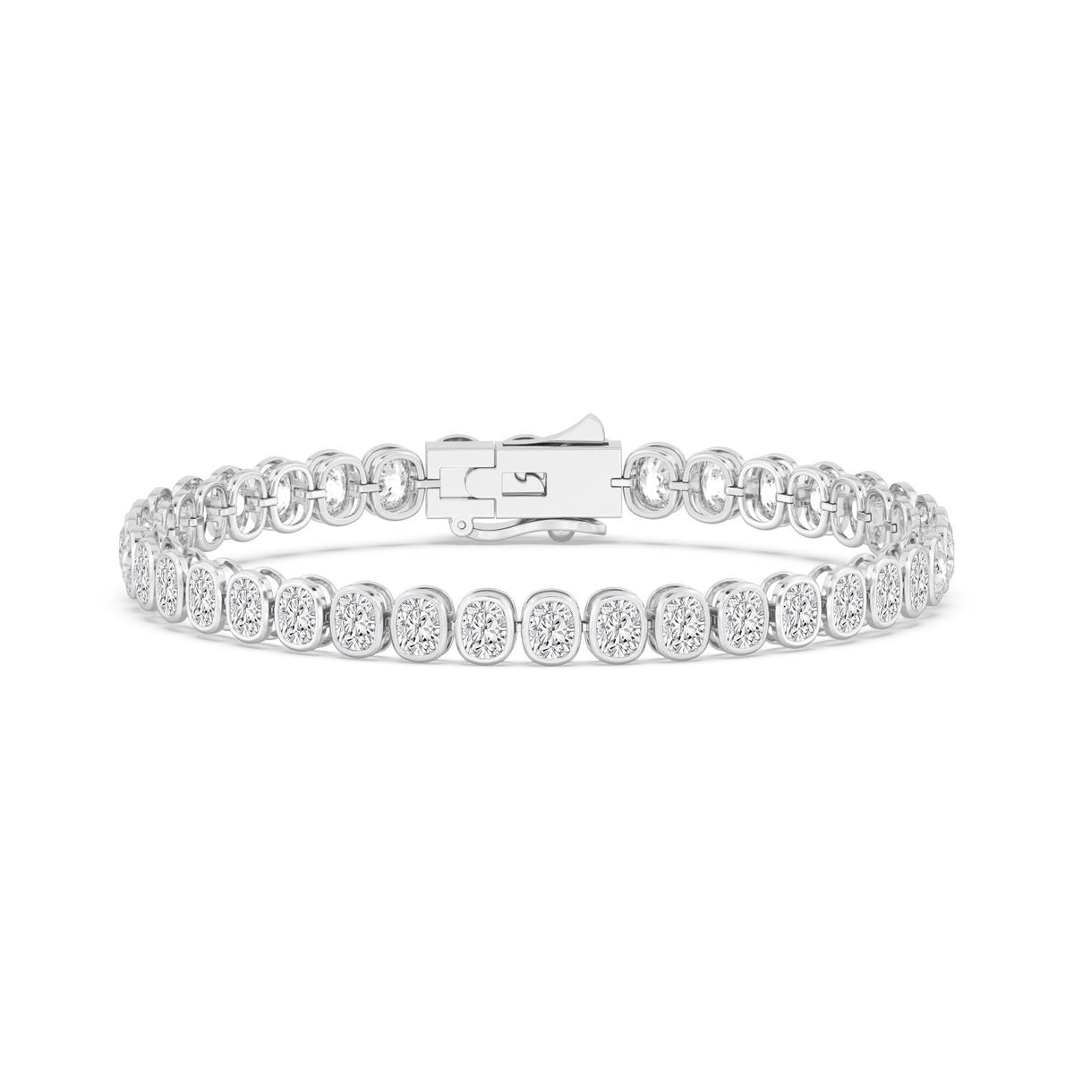 White Gold / 11.00ct Lab Grown Diamond Bezel Bracelet