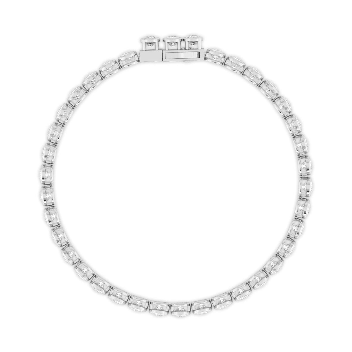 White Gold / 11.00ct Lab Grown Diamond Bezel Bracelet