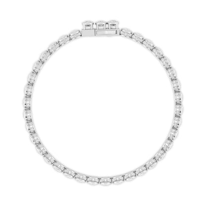 White Gold / 11.00ct Lab Grown Diamond Bezel Bracelet