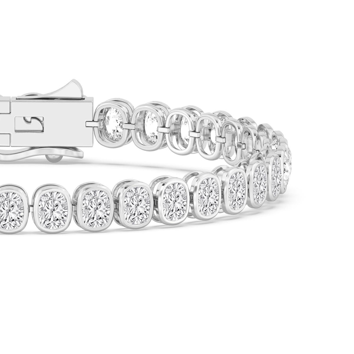 White Gold / 11.00ct Lab Grown Diamond Bezel Bracelet