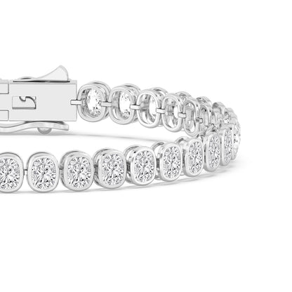White Gold / 11.00ct Lab Grown Diamond Bezel Bracelet