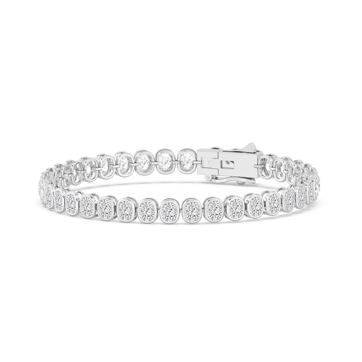White Gold / 11.00ct Lab Grown Diamond Bezel Bracelet