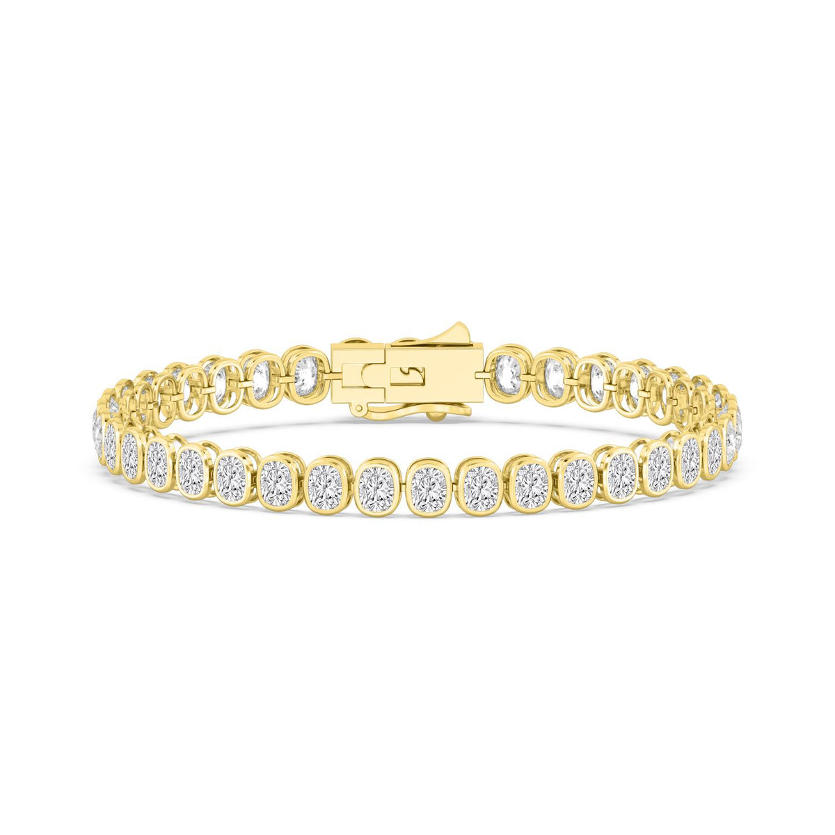 Yellow Gold / 11.00ct Lab Grown Diamond Bezel Bracelet