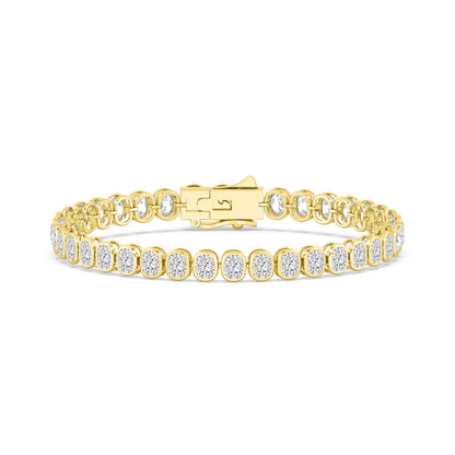 Yellow Gold / 11.00ct Lab Grown Diamond Bezel Bracelet