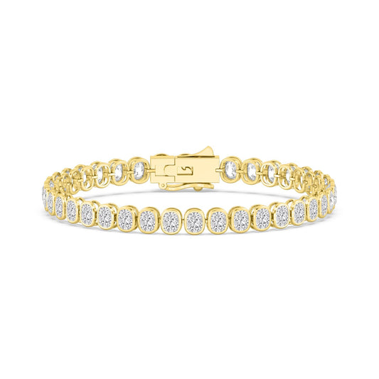 Yellow Gold / 16.00ct Lab Grown Diamond Bezel Bracelet