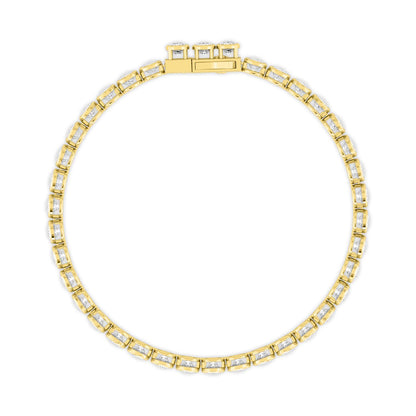 Yellow Gold / 11.00ct Lab Grown Diamond Bezel Bracelet