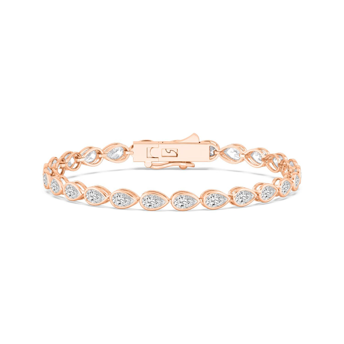Rose Gold / 3.50ct Lab Grown Diamond Bezel Bracelet