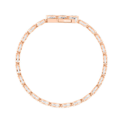 Rose Gold / 6.96ct Lab Grown Diamond Bezel Bracelet