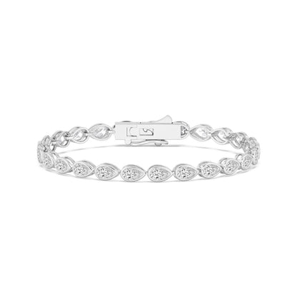 White Gold / 6.96ct Lab Grown Diamond Bezel Bracelet