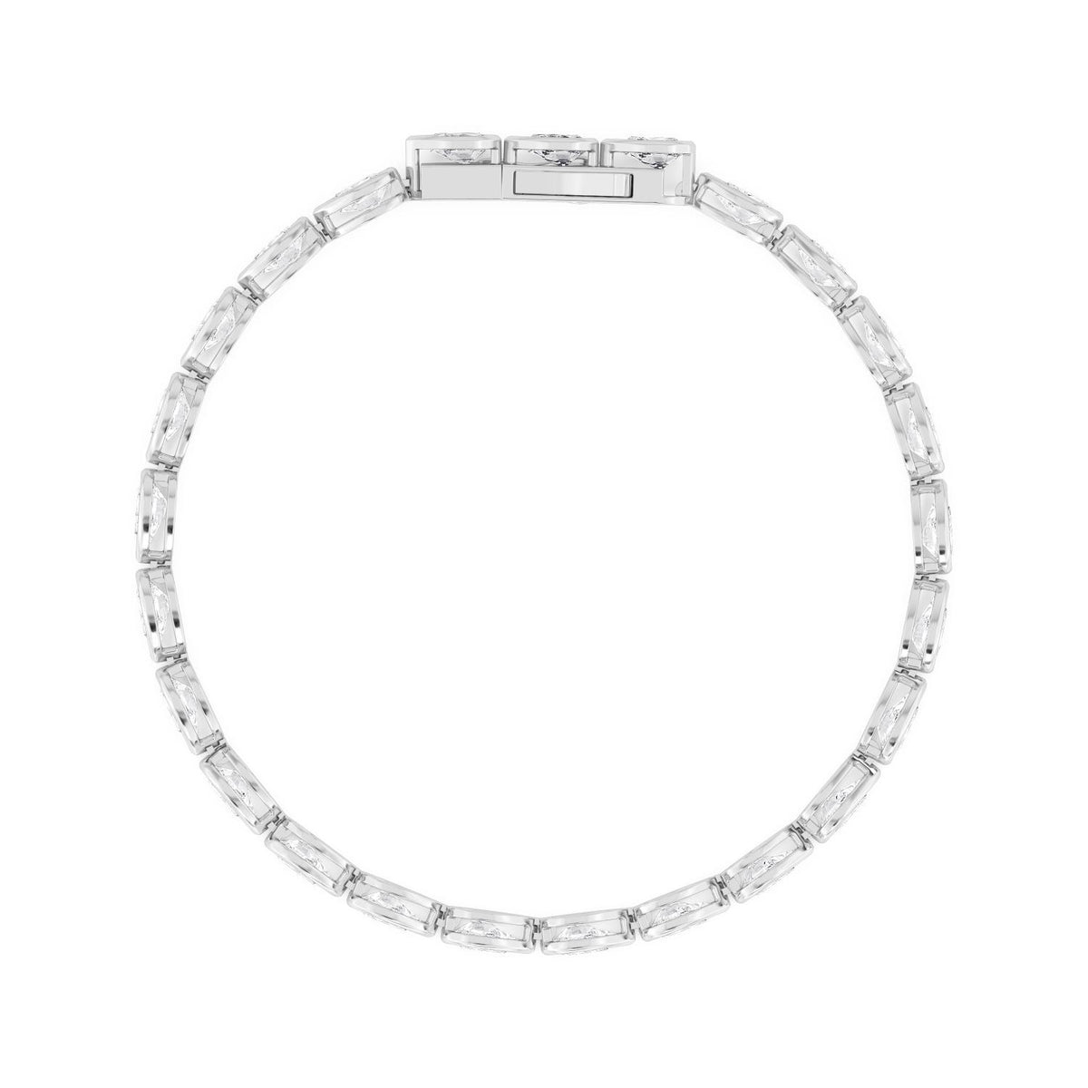 White Gold / 3.50ct Lab Grown Diamond Bezel Bracelet