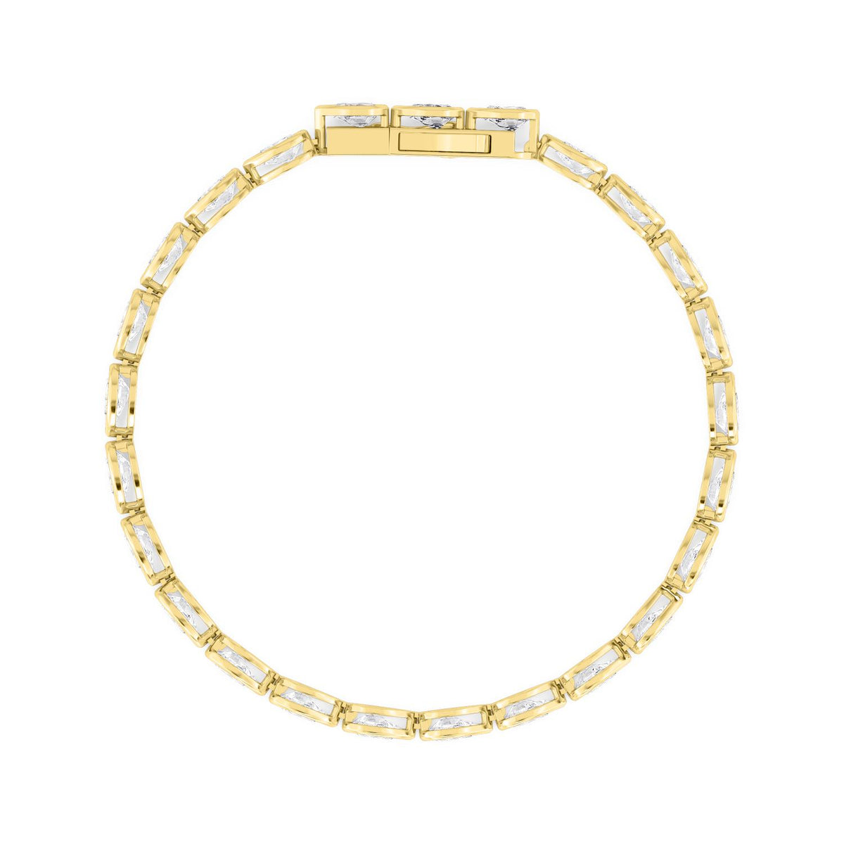 Yellow Gold / 4.93ct Lab Grown Diamond Bezel Bracelet