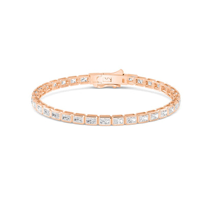 Rose Gold / Lab Grown Diamond Bezel Bracelet