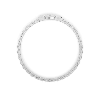 White Gold / Lab Grown Diamond Bezel Bracelet