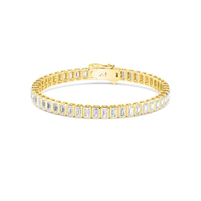 Yellow Gold / Lab Grown Diamond Tennis Bracelet