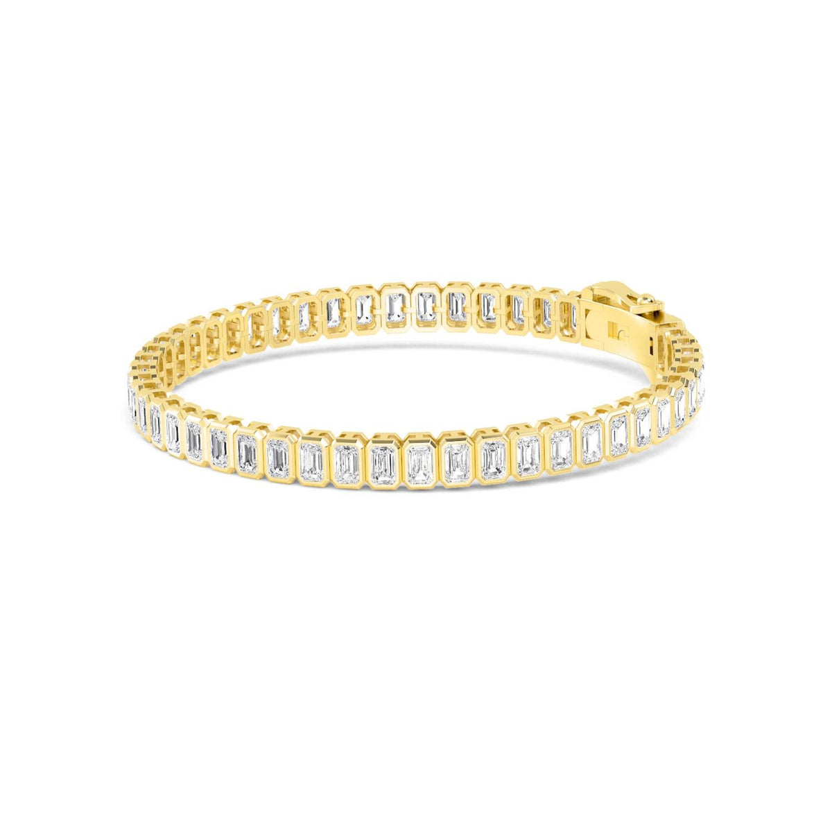 Yellow Gold / Lab Grown Diamond Tennis Bracelet