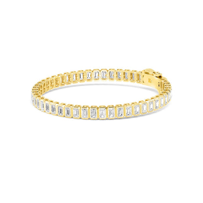 Yellow Gold / Lab Grown Diamond Tennis Bracelet