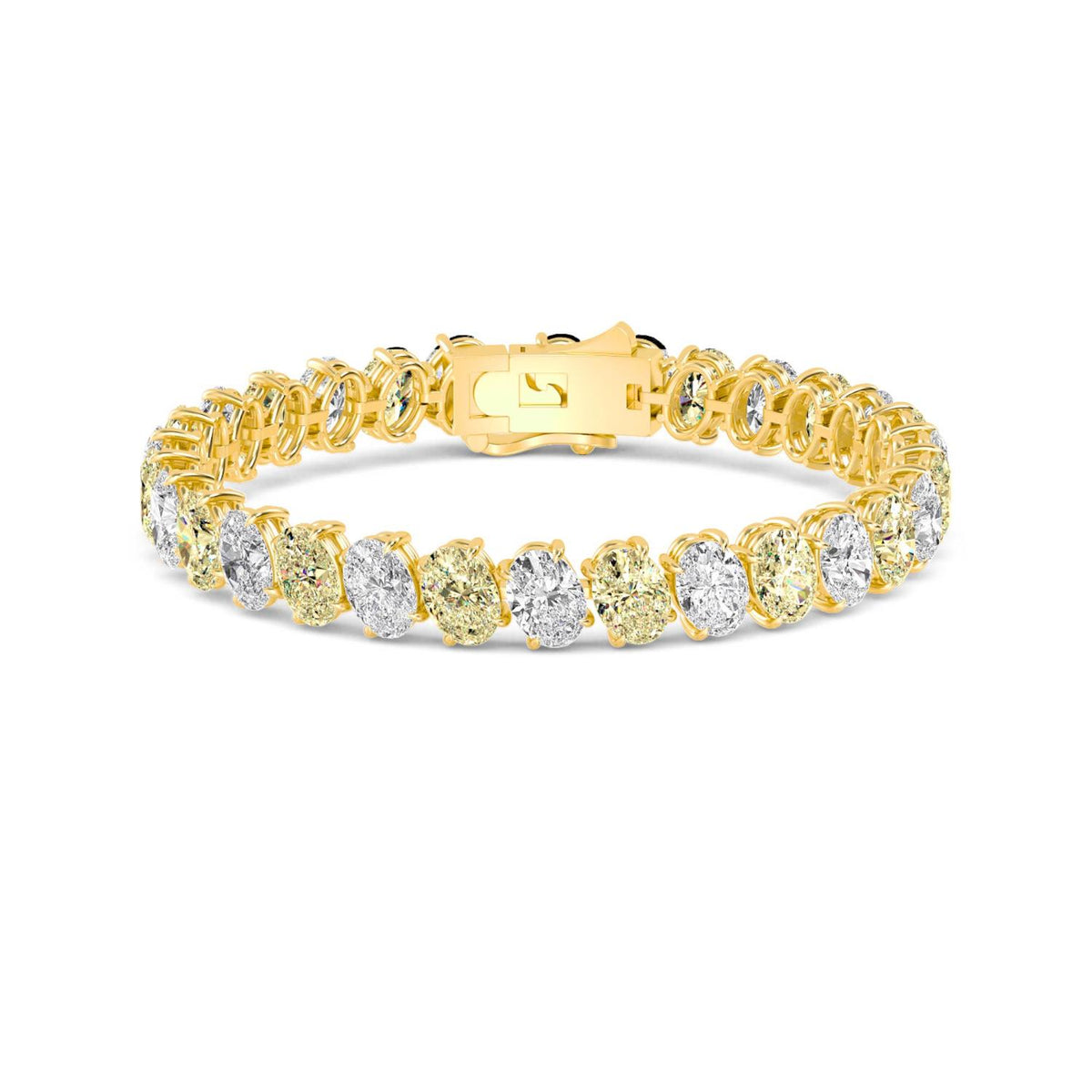 Yellow Gold / 26.06ct Lab Grown Diamond Bracelet