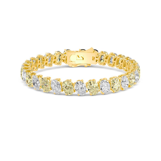 Yellow Gold / 26.06ct Lab Grown Diamond Bracelet