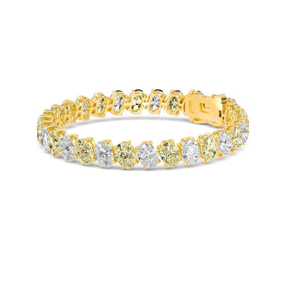 Yellow Gold / 26.06ct Lab Grown Diamond Bracelet