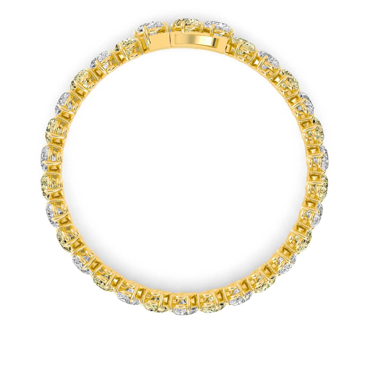 Yellow Gold / 26.06ct Lab Grown Diamond Bracelet