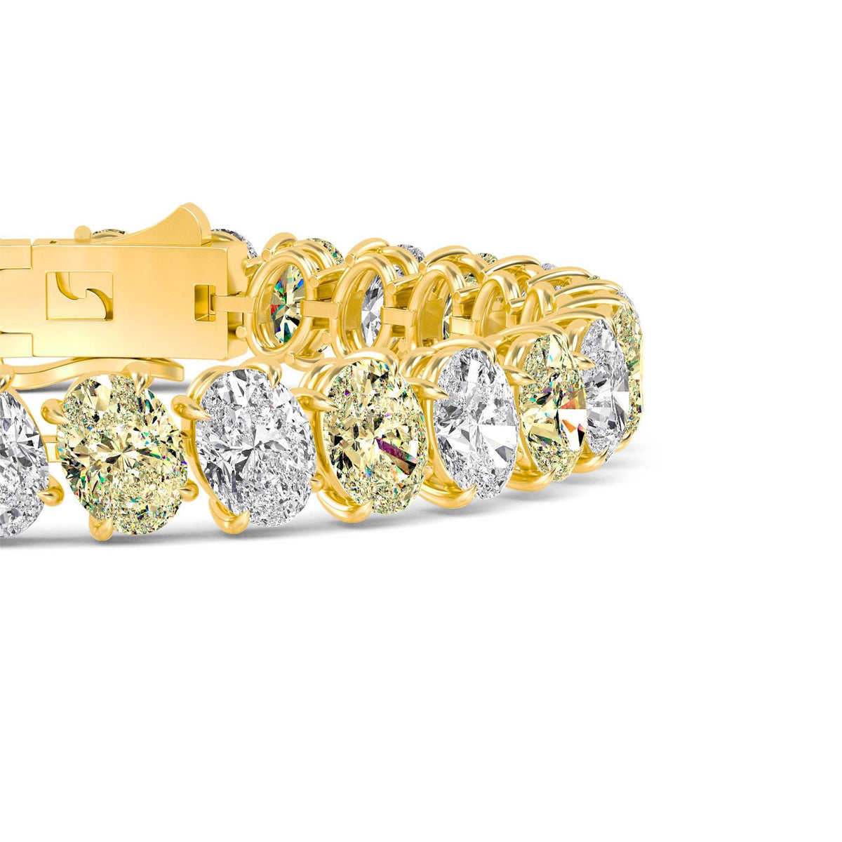 Yellow Gold / 26.06ct Lab Grown Diamond Bracelet