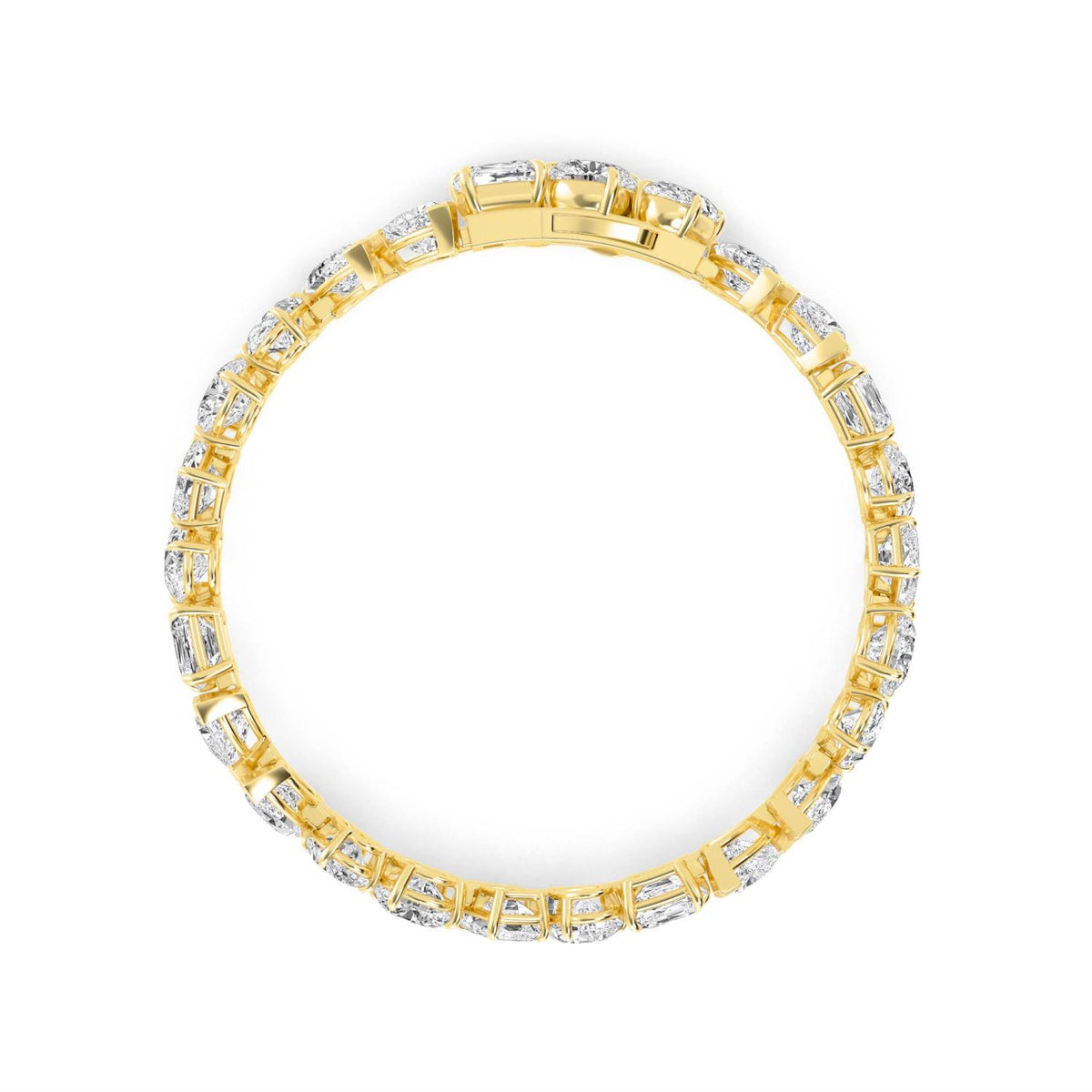 Yellow Gold / 30.20ct Lab Grown Diamond Bracelet