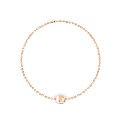 Rose Gold / 1.00ct Lab Grown Diamond Chain Bracelet