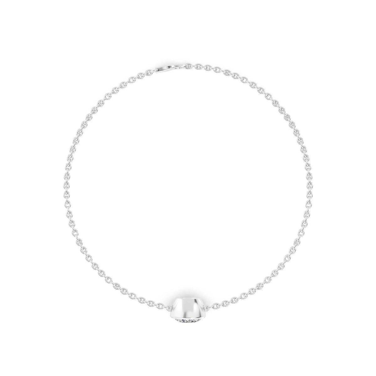 White Gold / 1.00ct Lab Grown Diamond Chain Bracelet