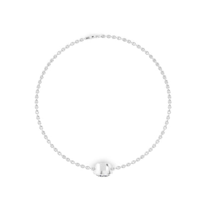 White Gold / 1.00ct Lab Grown Diamond Chain Bracelet