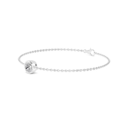 White Gold / 1.00ct Lab Grown Diamond Chain Bracelet