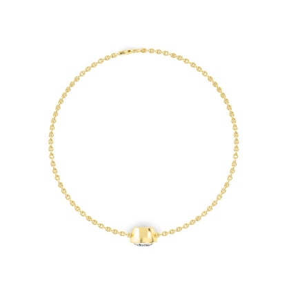 Yellow Gold / 1.00ct Lab Grown Diamond Chain Bracelet