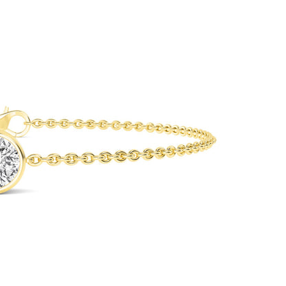 Yellow Gold / 1.00ct Lab Grown Diamond Chain Bracelet