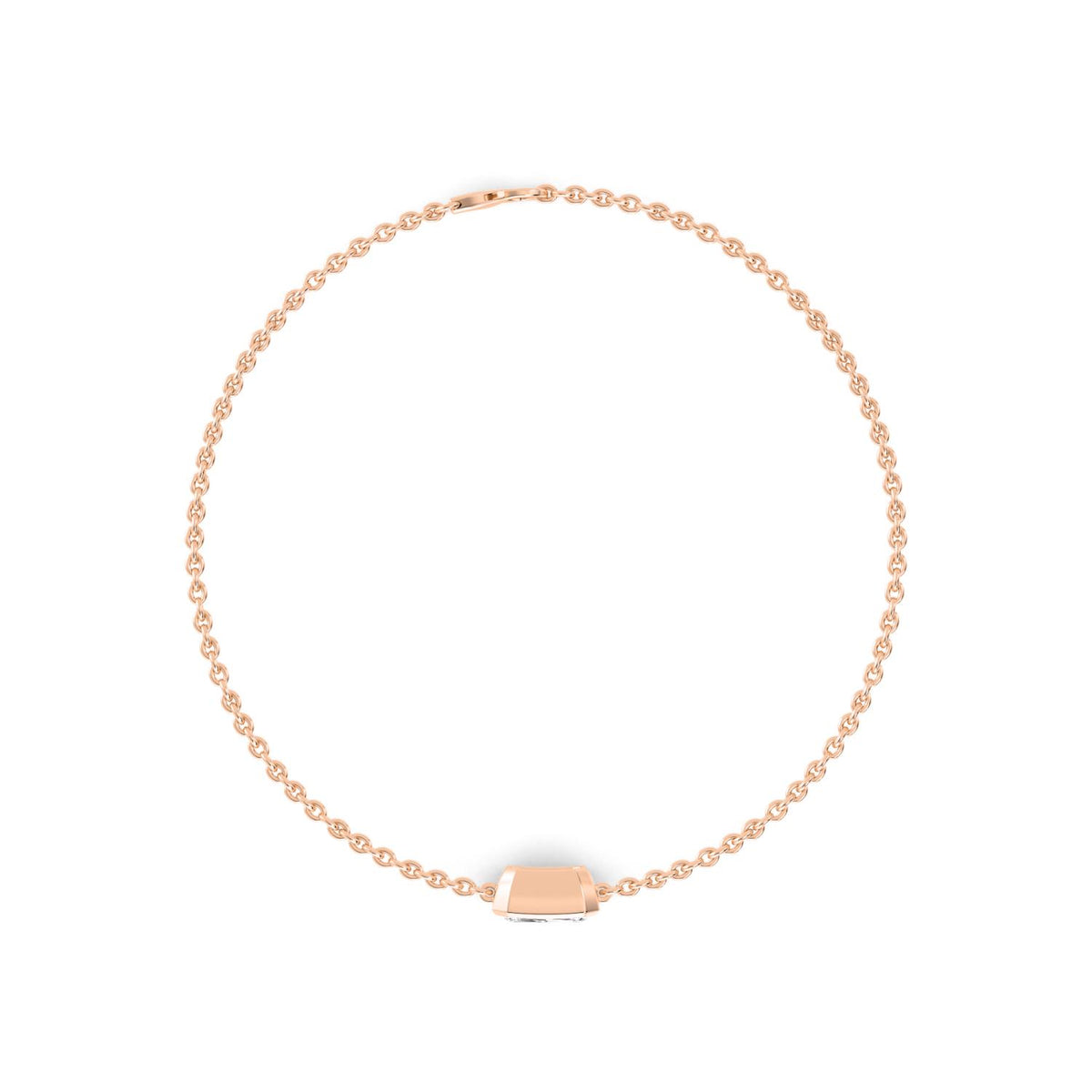 Rose Gold / 1.00ct Lab Grown Diamond Chain Bracelet