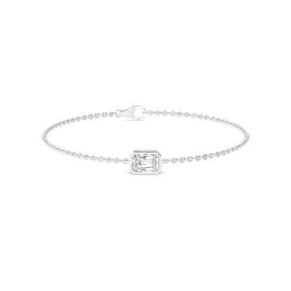White Gold / 1.00ct Lab Grown Diamond Chain Bracelet
