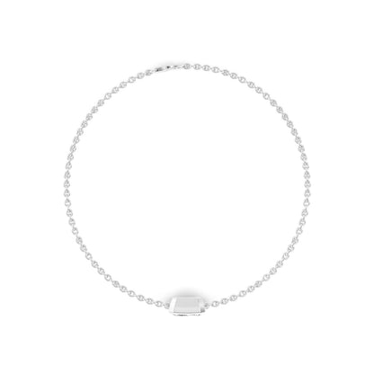 White Gold / 1.00ct Lab Grown Diamond Chain Bracelet