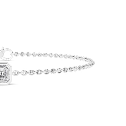 White Gold / 1.00ct Lab Grown Diamond Chain Bracelet